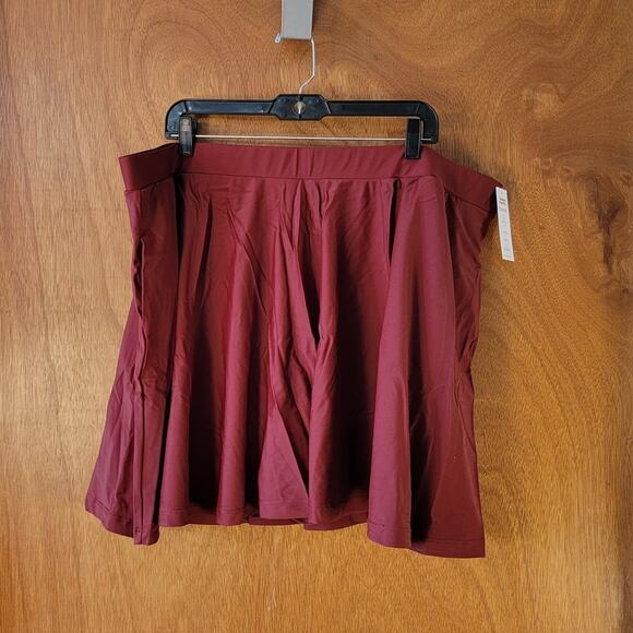 NWT - Women's Honey Mark Sugar Swim Skort w/ Pockets - Terracotta - Sz: 5XL - Picture 1 of 4